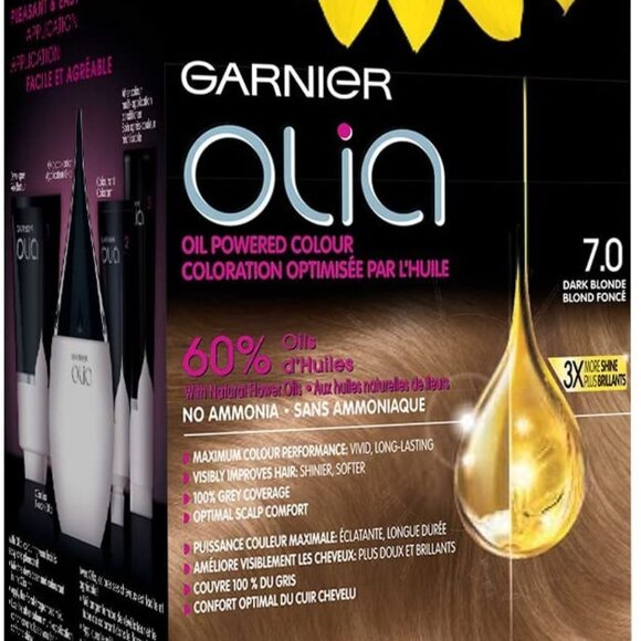 Garnier Olia Permanent Oil Powered Hair Color, 7.0 Dark Blonde - Picture 6 of 9